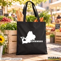 Jutebeutel Chiemsee Umriss 10 Liter
