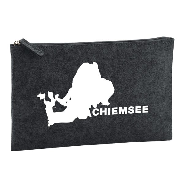 Kulturbeutel Chiemsee Umriss 1 Liter Charcoal