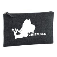 Kulturbeutel Chiemsee Umriss 1 Liter Charcoal