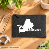 Kulturbeutel Chiemsee Umriss 1 Liter Charcoal