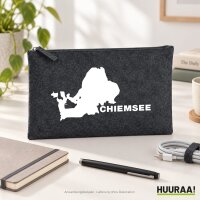 Kulturbeutel Chiemsee Umriss 1 Liter Charcoal