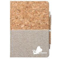 Notizbuch A5 Chiemsee Umriss 80 Blatt inkl. Kugelschreiber