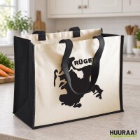 Jutetasche R&uuml;gen Umriss 21 Liter Black