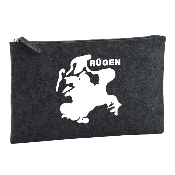 Kulturbeutel Rügen Umriss 1 Liter Charcoal