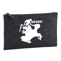 Kulturbeutel R&uuml;gen Umriss 1 Liter Charcoal