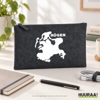 Kulturbeutel Rügen Umriss 1 Liter Charcoal