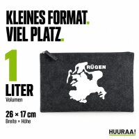 Kulturbeutel Rügen Umriss 1 Liter Charcoal