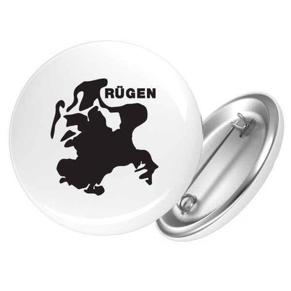 Button Rügen Umriss