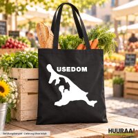 Jutebeutel Usedom Umriss 10 Liter