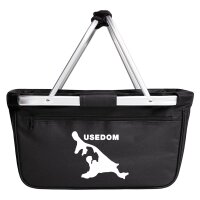 Einkaufskorb faltbar Usedom Umriss 20 Liter Black