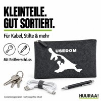 Kulturbeutel Usedom Umriss 1 Liter Charcoal