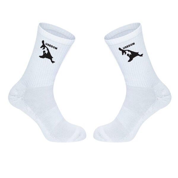 Unisex Socken Usedom Umriss Baumwolle