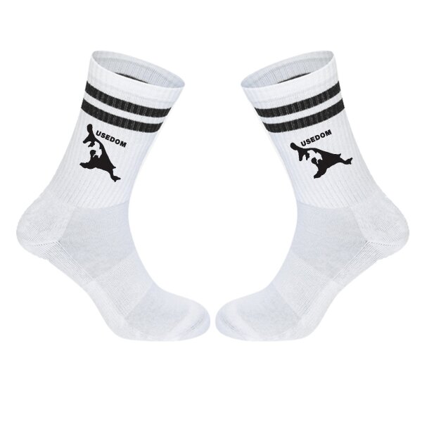 Unisex Socken Usedom Umriss Baumwolle