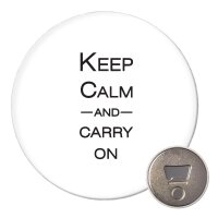 Magnet Keep calm and carry on Schriftzug 59mm Kühlschrankmagnet