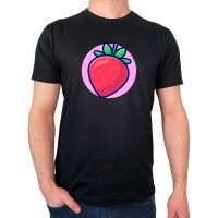 Herren T-Shirt Erdbeere Comic Frucht