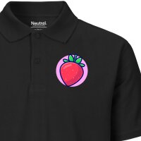 Damen Polo Shirt Erdbeere Comic Frucht