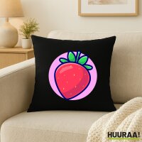 Kissen Erdbeere Comic Frucht 40x40cm