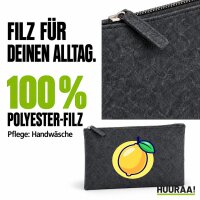 Kulturbeutel Zitrone Comic Frucht 1 Liter Charcoal