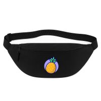 Bauchtasche Ananas Comic Frucht 2,5 Liter Black