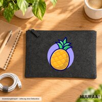 Kulturbeutel Ananas Comic Frucht 1 Liter Charcoal