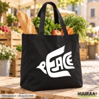 Einkaufstasche Peace Friedenstaube, Canvas, 30 Liter