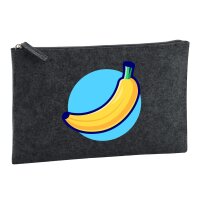 Kulturbeutel Banane Comic Frucht 1 Liter Charcoal