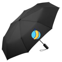 Regenschirm Banane Comic Frucht 98cm Schwarz