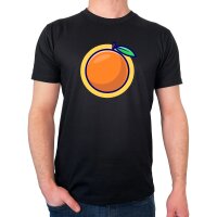 Herren T-Shirt Orange Comic Frucht
