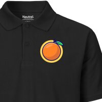 Damen Polo Shirt Orange Comic Frucht