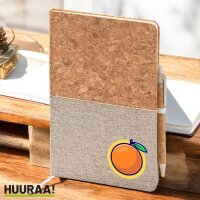 Notizbuch A5 Orange Comic Frucht 80 Blatt inkl....