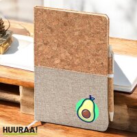 Notizbuch A5 Avocado Comic Frucht 80 Blatt inkl....