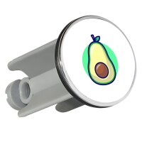 Waschbeckenst&ouml;psel Avocado Comic Frucht 4cm