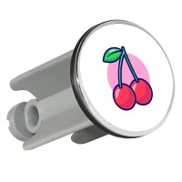 Waschbeckenst&ouml;psel Kirschen Comic Frucht 4cm