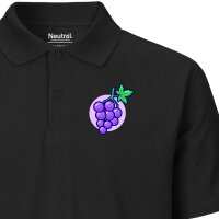 Damen Polo Shirt Weintrauben Comic Frucht
