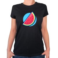 Damen T-Shirt Wassermelone Comic Frucht