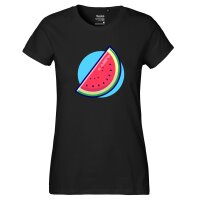 Damen T-Shirt Wassermelone Comic Frucht