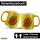 Glitzertasse Wassermelone Comic Frucht 330ml