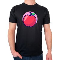 Herren T-Shirt Apfel Comic Frucht