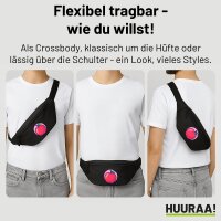 Bauchtasche Apfel Comic Frucht 2,5 Liter Black