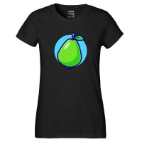 Damen T-Shirt Birne Comic Frucht
