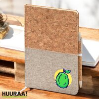 Notizbuch A5 Durian Comic Frucht 80 Blatt inkl....