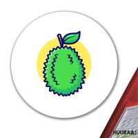 Aufkleber Durian Comic Frucht 10cm rund