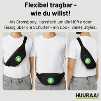 Bauchtasche Kiwi Comic Frucht 2,5 Liter Black