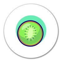 Aufkleber Kiwi Comic Frucht 10cm rund