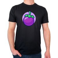Herren T-Shirt Mangostan Comic Frucht