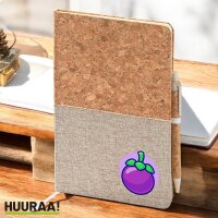 Notizbuch A5 Mangostan Comic Frucht 80 Blatt inkl....