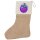 Weihnachtsstrumpf Mangostan Comic Frucht Beige Jute