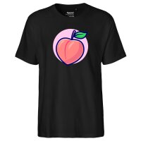 Herren T-Shirt Pfirsich Comic Frucht