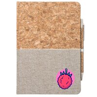Notizbuch A5 Litschi Comic Frucht 80 Blatt inkl....