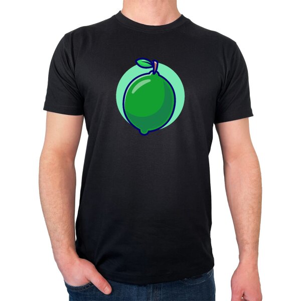 Herren T-Shirt Limette Comic Frucht